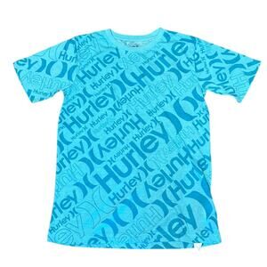 Hurley Boys Aurora Green Short Sleeve Shirt Size XL 13-15